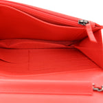Lambskin Quilted Boy Wallet On Chain WOC Red