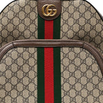 GG Supreme Monogram Medium Ophidia Day Backpack Brown