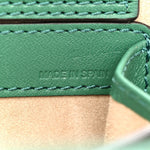 Calfskin Crocodile Embossed Mini C Vanity Bag Woodsy Green