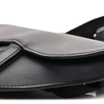Ultra Matte Calfskin Saddle Belt Bag Black