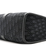 Oblique Grained Calfskin East West Tote Black