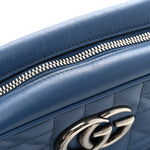 Calfskin Matelasse Aria Small GG Marmont Chain Shoulder Bag Clear Blue