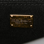 Calfskin DG Logo Flap Crossbody Bag Black