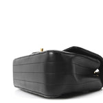 Lambskin Chevron Quilted Mini Rectangular Flap Black