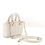 Lambskin Cannage Micro Lady D-Joy Latte