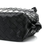 Calfskin Intrecciato Small Loop Top Handle Black