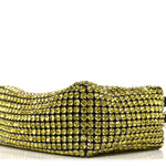 Mesh Crystal Rhinestone Mini Heiress Pouch Porcelain