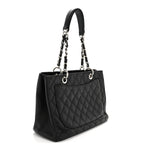 Caviar Quilted Grand Shopping Tote GST Black