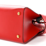 Smooth Calfskin Mini Horizon Satchel Red