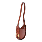 Small Grain Smooth Calfskin Small Darryl Hobo Sepia Brown