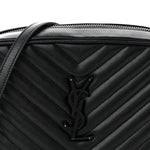 Calfskin Matelasse Monogram Monochrome Lou Camera Bag Black