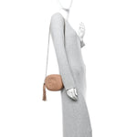 Pebbled Calfskin Mini Soho Chain Bag Camelia