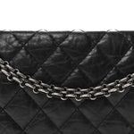 Aged Calfskin Quilted 2.55 Reissue 225 Flap Black