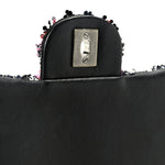 Sequin Logo Single Flap Pink Silver Black