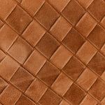 Suede Intrecciato Long Andiamo Top Handle Clutch Amber