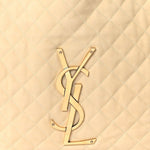 Nubuck Suede Quilted Maxi Icare Shopping Tote Safari Beige