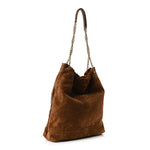 Suede Monogram Large Jamie Pochon Caramel Cognac
