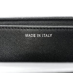Lambskin Quilted Enamel CC Wallet on Chain WOC Black