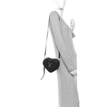Calfskin New Wave Heart Bag Black