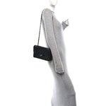 Lambskin Quilted Small Double Flap Black