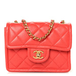 Caviar Quilted Mini Sweet Classic Flap Red