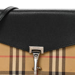Derby Calfskin House Check Small Macken Crossbody Bag Black Archive Beige