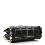 Vegan Leather Quilted Tiny Falabella Tote Black