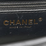 Shiny Aged Calfskin Quilted Nano Kelly Shopper Black
