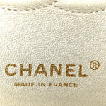 Metallic Canvas Quilted Medium Double Flap Light Gold