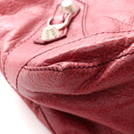Agneau Giant 12 Silver Hardware Day Hobo Cassis