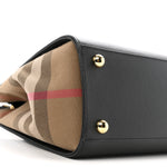 Calfskin Mega Check Small Banwell Tote Black