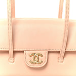 Shiny Caviar Mini Preppy Coco Shoulder Bag Light Pink
