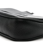 Pebbled Calfskin Medium Soho Flap Crossbody Black