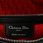 Lambskin Cannage Large Lady Dior Black