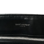 Calfskin Y Quilted Monogram Medium Loulou Chain Satchel Black