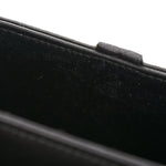 Satin Crystal Mini Saddle Bag Black