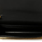 Smooth Calfskin Classic Monogram Kate Tassel Chain Wallet Black