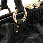 Calfskin Quilted Stam Black