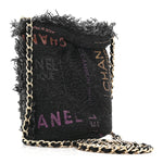 Denim Quilted Mood Mini Bucket With Chain Black Multicolor