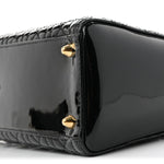 Patent Cannage Large Lady Dior Black