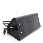 Matte Grained Calfskin Margaux Shoulder 12 Marine