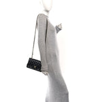 Lambskin Quilted Mini Rectangular Flap Black