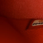 Pearly Caviar Quilted Jumbo Double Flap Orange
