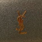 Grained Metallic Calfskin Monogram Chain Wallet Bronze