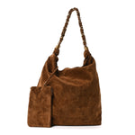 Suede Amalia Hobo Caramel Cognac