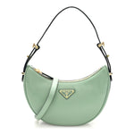Soft Calfskin Arque Shoulder Bag Green