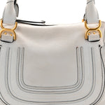 Calfskin Small Marcie Satchel Faded Blue