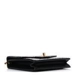 Lambskin Quilted Chic Pearls Flap Black