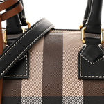 E-canvas Check Mini Bowling Bag Dark Birch Brown