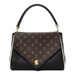 Grained Calfskin Monogram Double V Black